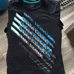 Armani Exchange Black Graphic T-Shirt size medium